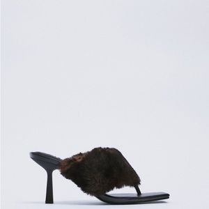 Zara Faux Fur Sandals